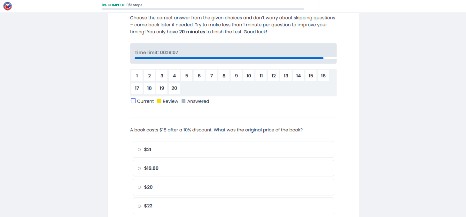 Take Numerical Ability World Problems Practice Test - MATH