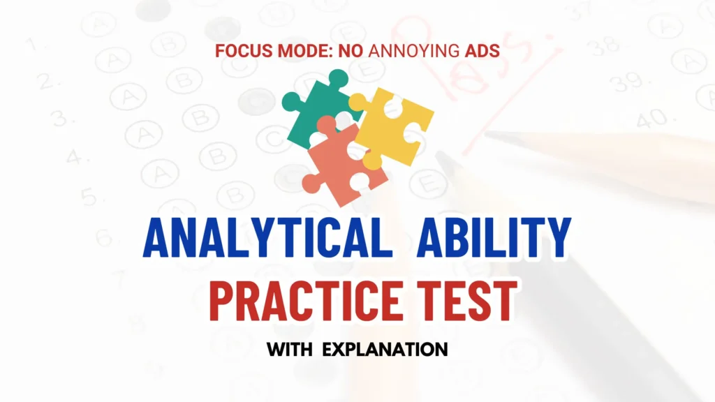 ANALYTICAL ABILITY PRACTICE TEST