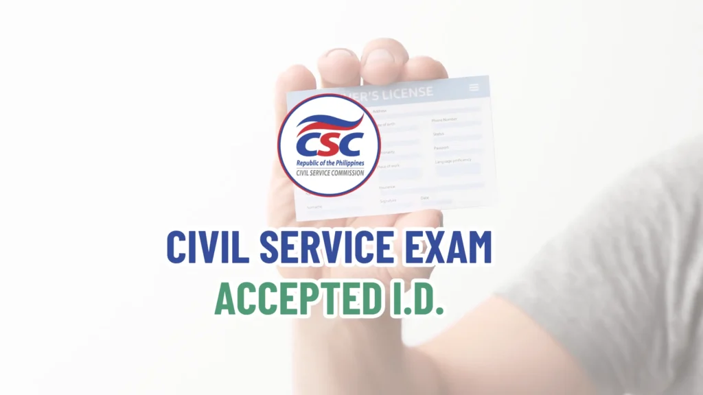 List of civil service exam Accepted ID