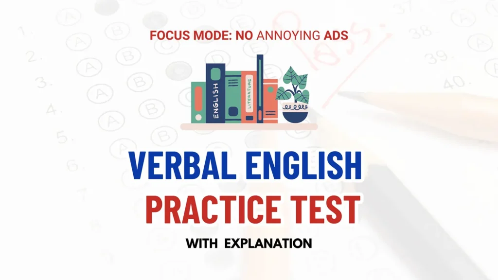 VERBAL ENGLISH PRACTICE TEST