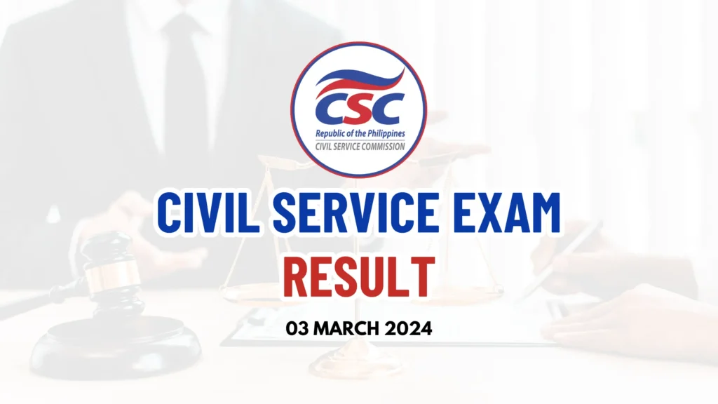 Civil Service Exam March 2024 Result