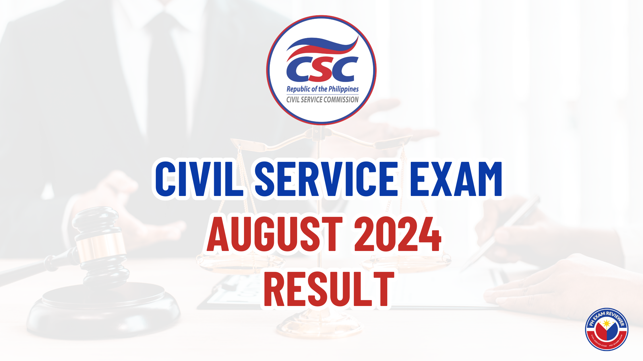 Civil Service Exam Result August 2024 Philippines Exam Reviewer